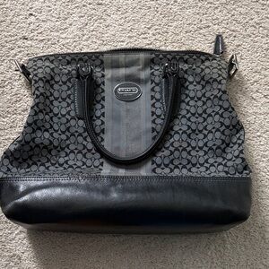 Coach Legacy Molly satchel in graphite gray textured leather
